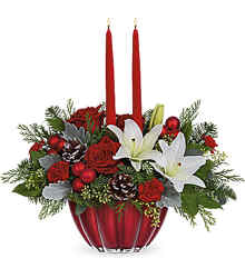 Joyous Christmas Centerpiece Davenport Florist - Same Day Flower Delivery - Flower Power 